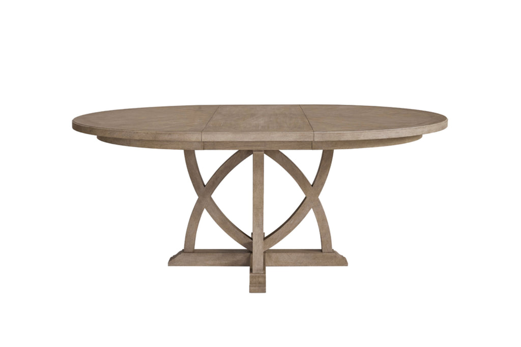 54" Round Dining Table with 18" Removable Leaf