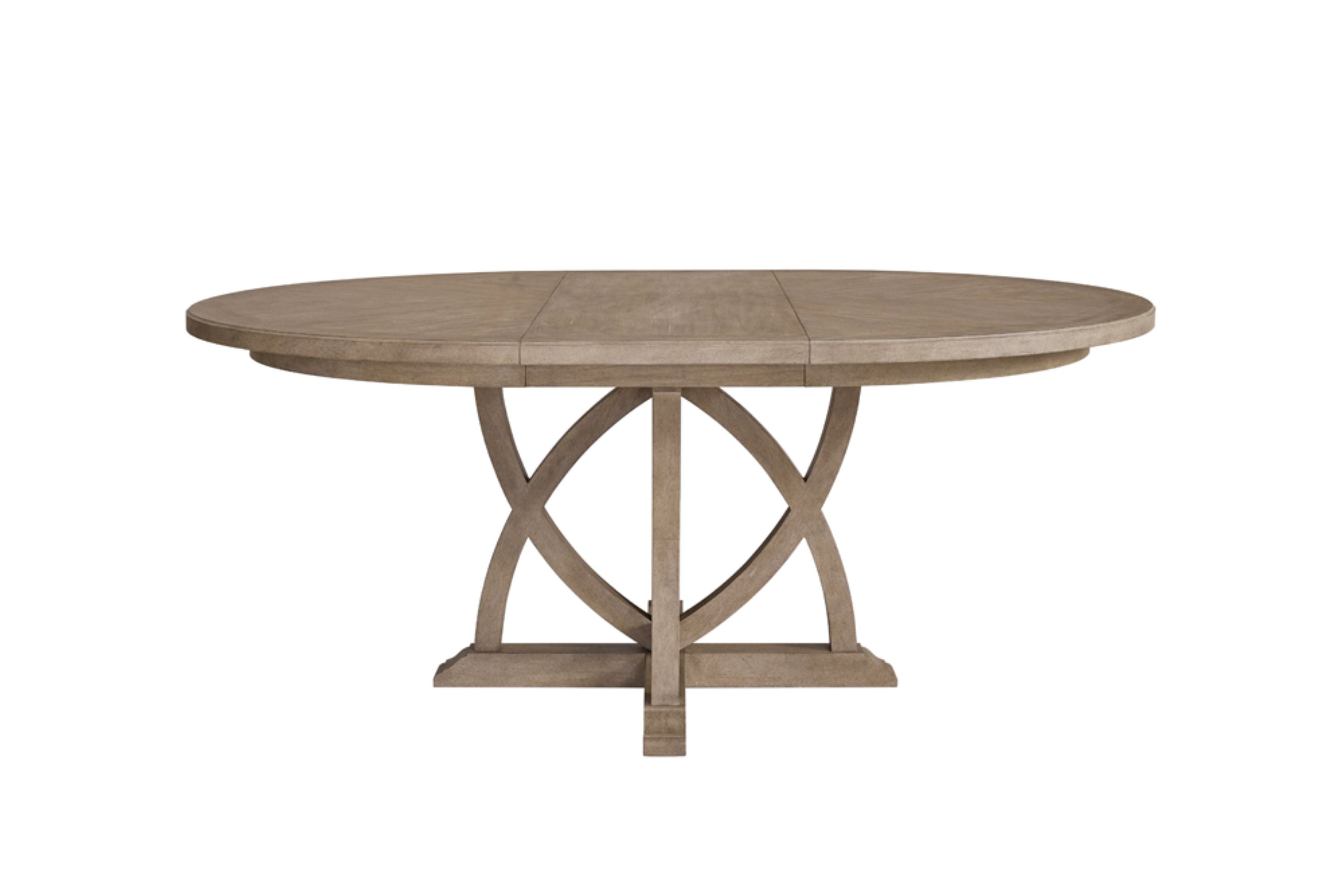 54" Round Dining Table with 18" Removable Leaf