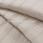3-Piece Full Woven Striped Duvet Set