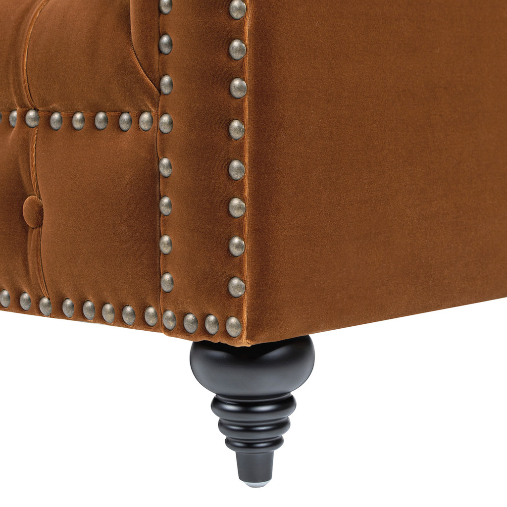 Alto 88" Tufted Chesterfield Sofa, Burnt