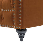 Alto 88" Tufted Chesterfield Sofa, Burnt