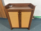 42.5" Tall Rattan Shoe Cabinet with Doors