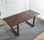 Walnut Color Square Extendable Dining Table