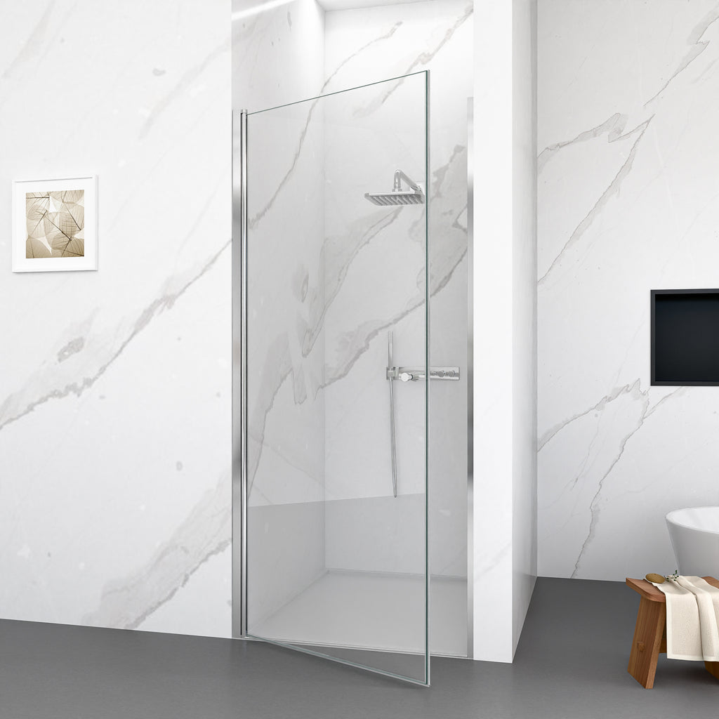 Frameless Circular Pivot Shower Door - 34"W x 72"H