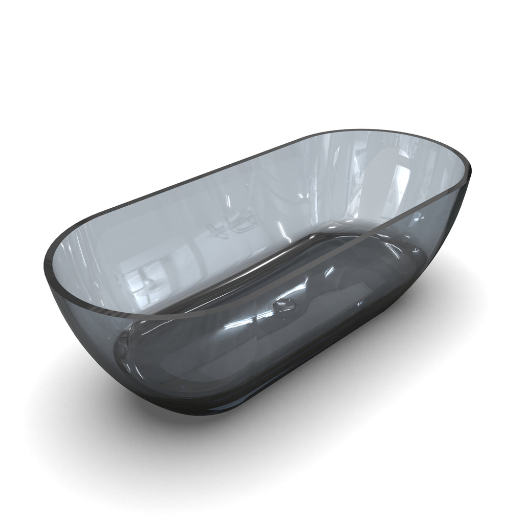 68.9 Inch Translucent Freestanding Bathtub