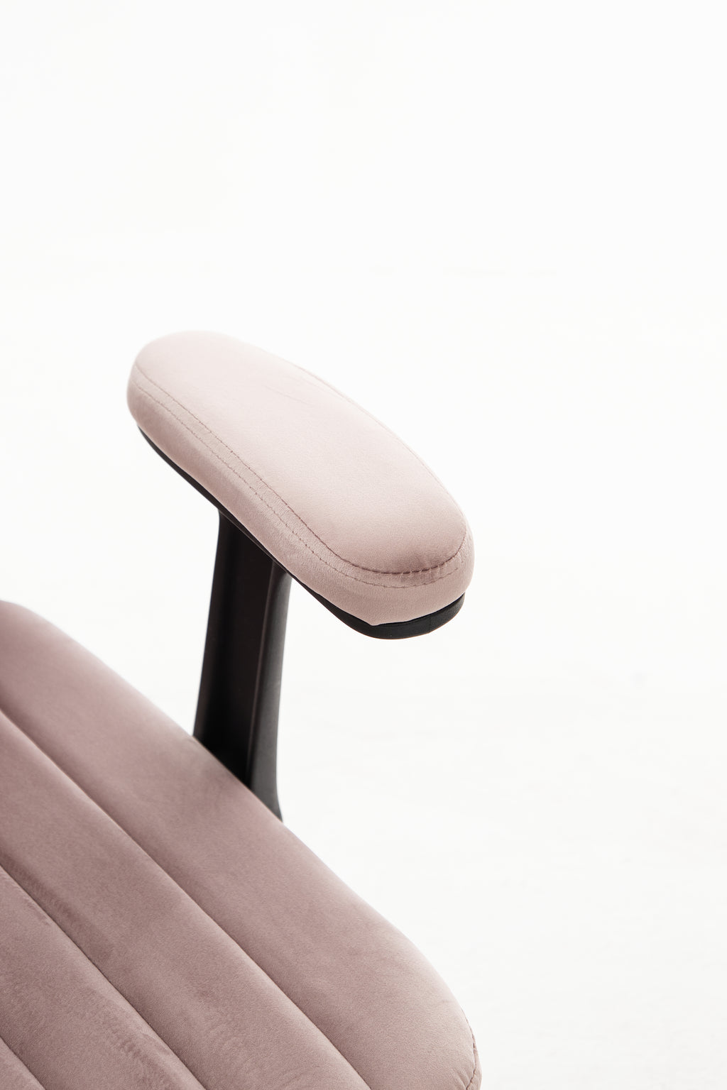 Pink Velvet Criss Cross Armrest Office Chair