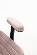 Pink Velvet Criss Cross Armrest Office Chair