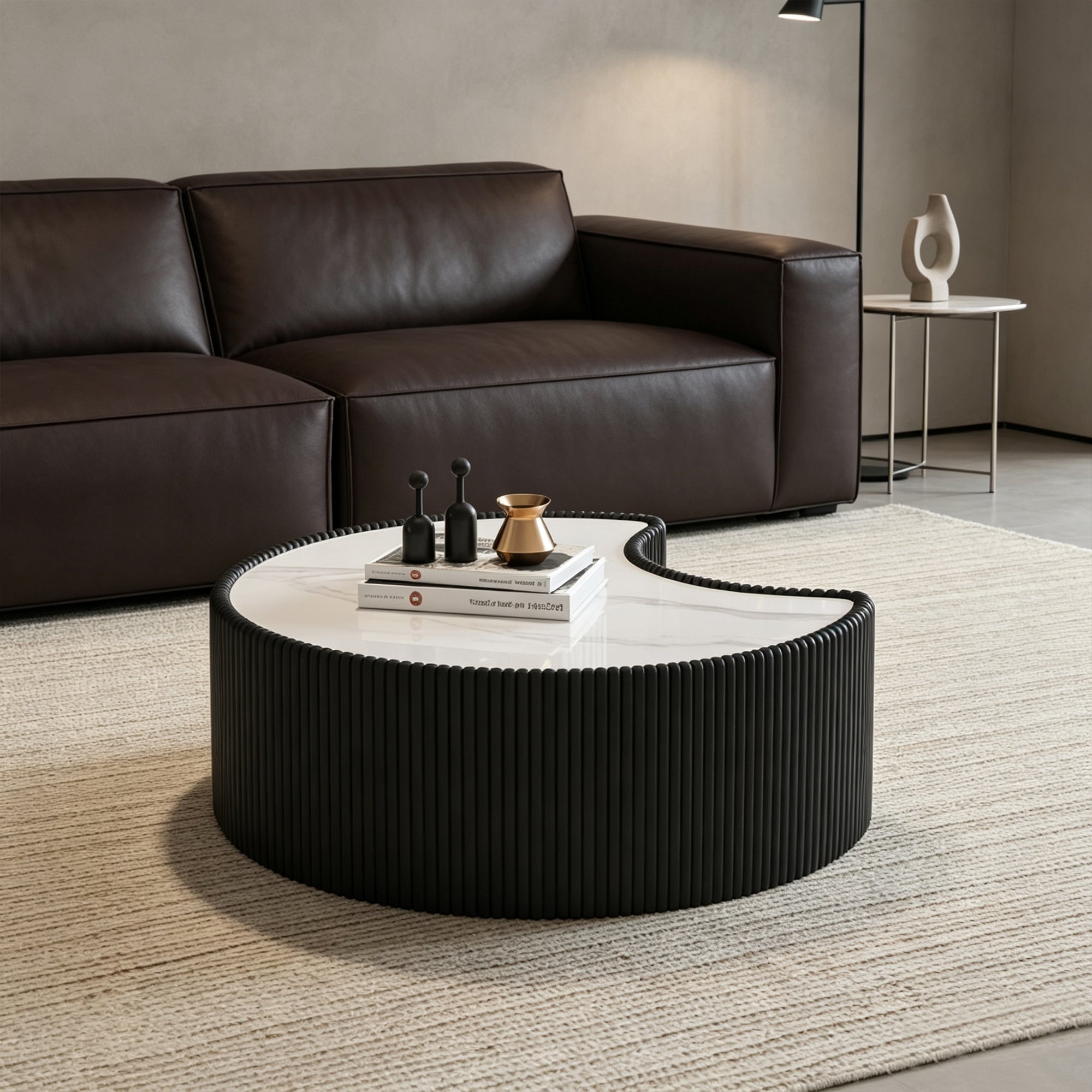 Light Sintered Stone Top Coffee Table