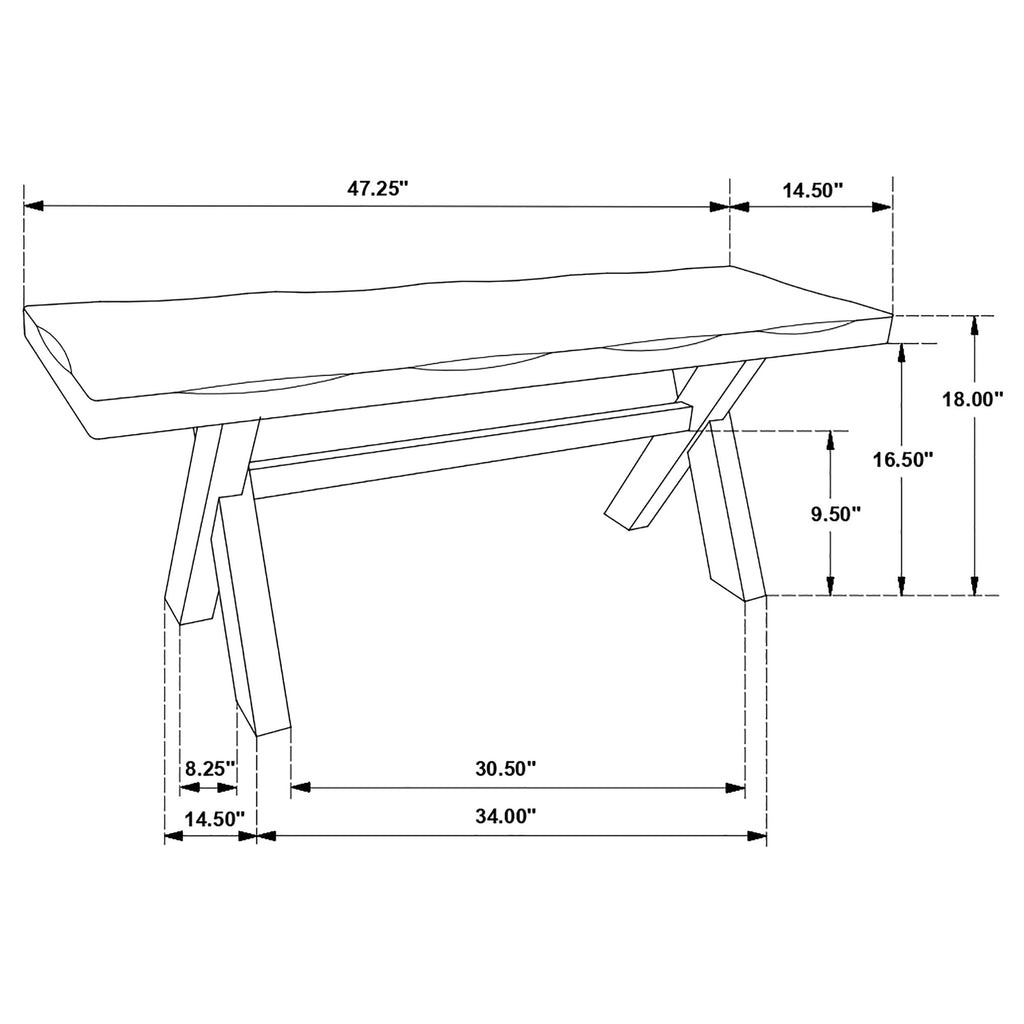 Knotty Nutmeg Dining Bench