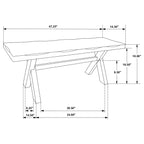 Knotty Nutmeg Dining Bench