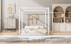 King Size Canopy Platform Bed with Support Legs