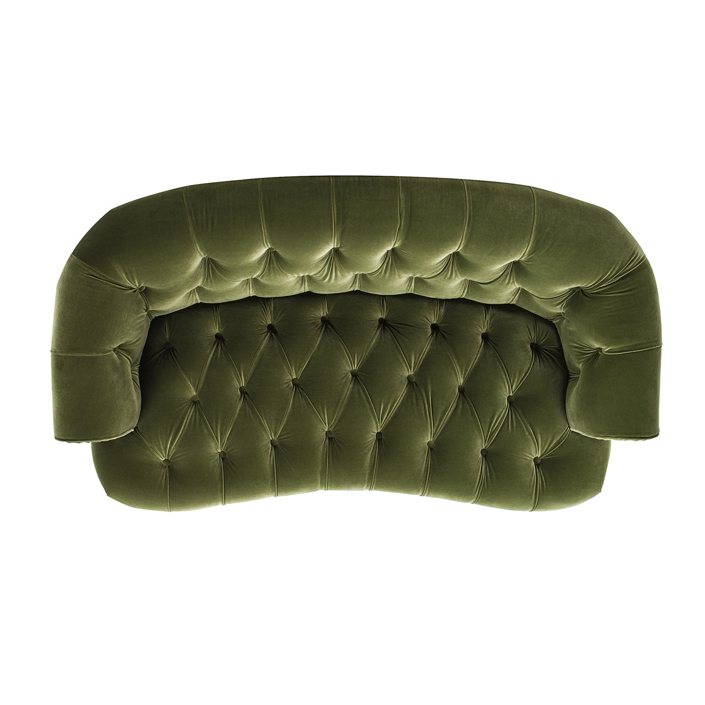 La Rosa Victorian Chesterfield Loveseat, Olive