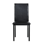 Furniture 5 Piece Metal Dinette Set with Faux Marble Top