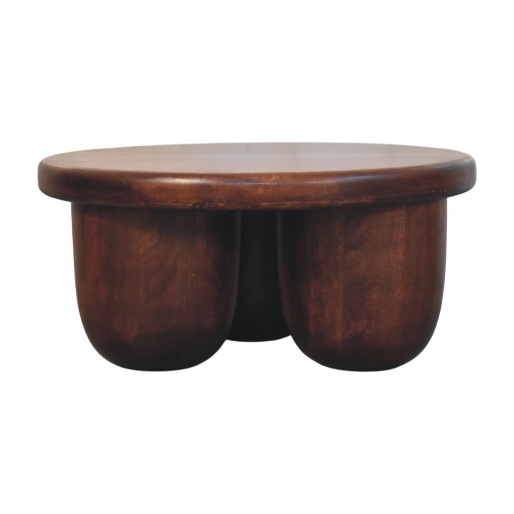 Solid Wood Clara Sculpted Coffee Table