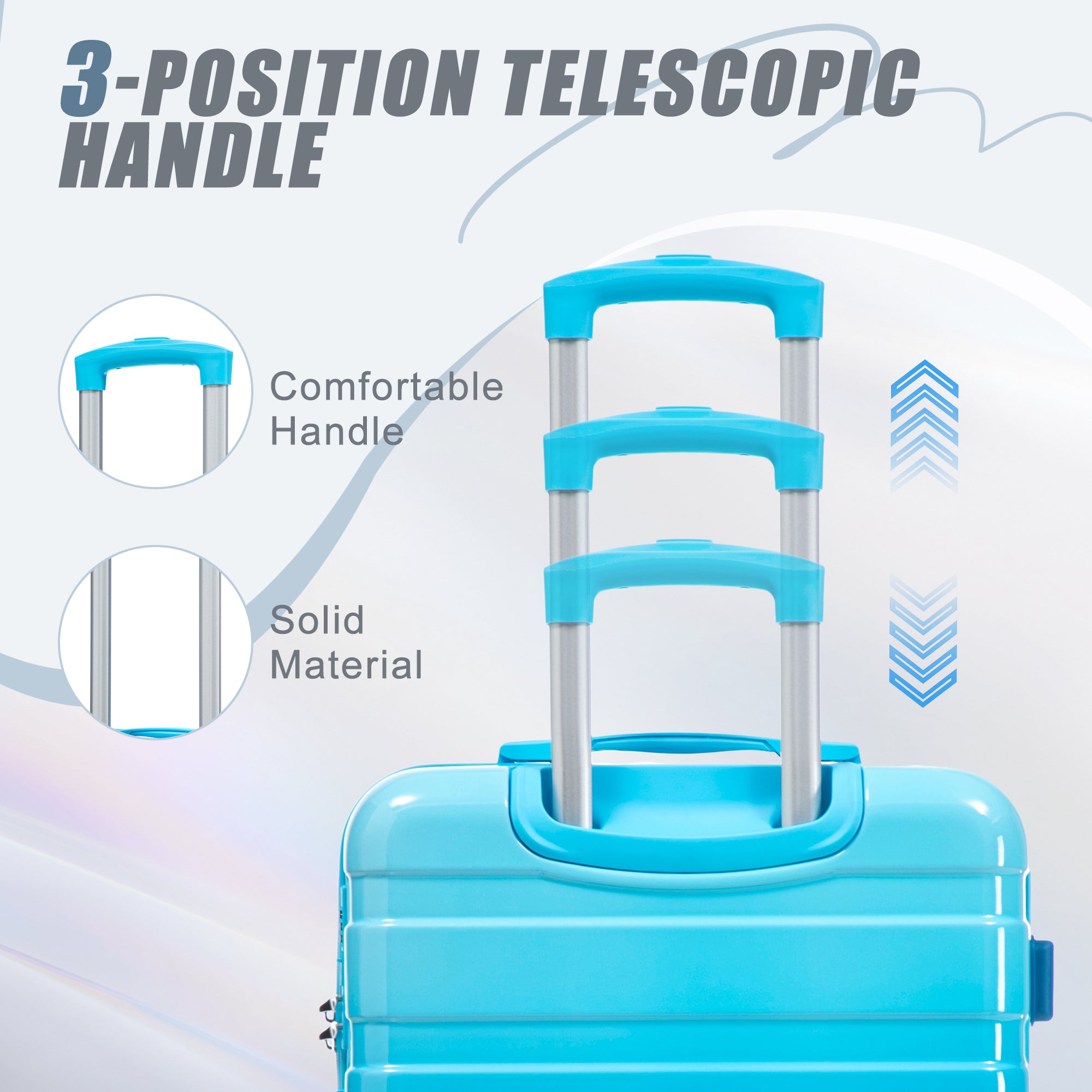 3-Piece Luggage Set - Gradient Color Spinner Wheels