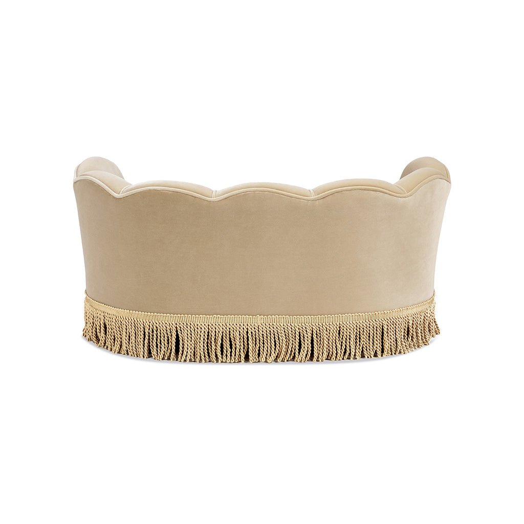 Clara 34.5" Scalloped Pet Sofa Bed - Medium - Fawn