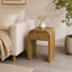 Curved Bedside Side Table