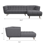 Addison Right Sectional Ash