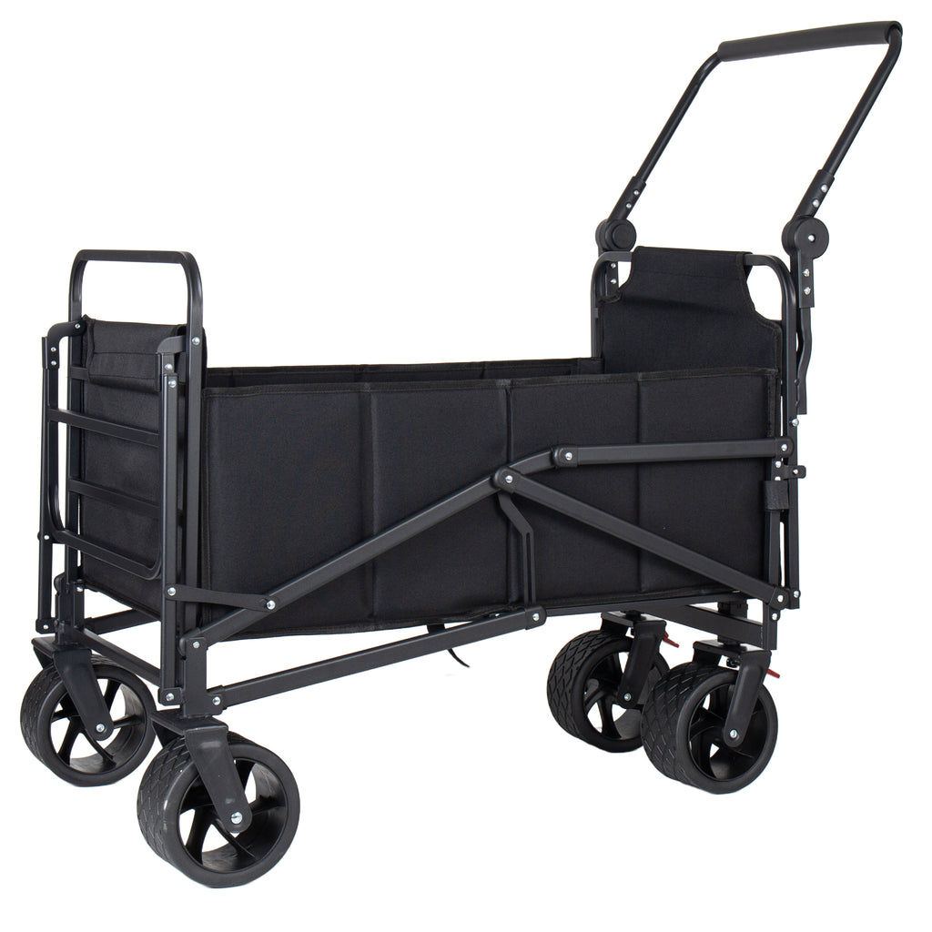 2-in-1 Multifunctional Folding Wagon Carts, Convertible Beach Chair