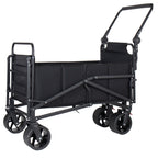 2-in-1 Multifunctional Folding Wagon Carts, Convertible Beach Chair