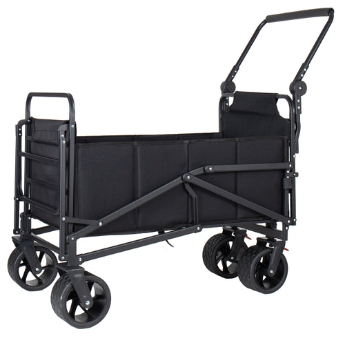 2-in-1 Multifunctional Folding Wagon Carts, Convertible Beach Chair