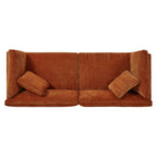 83.50" Modern Flared Arms Sofa (Caramel)