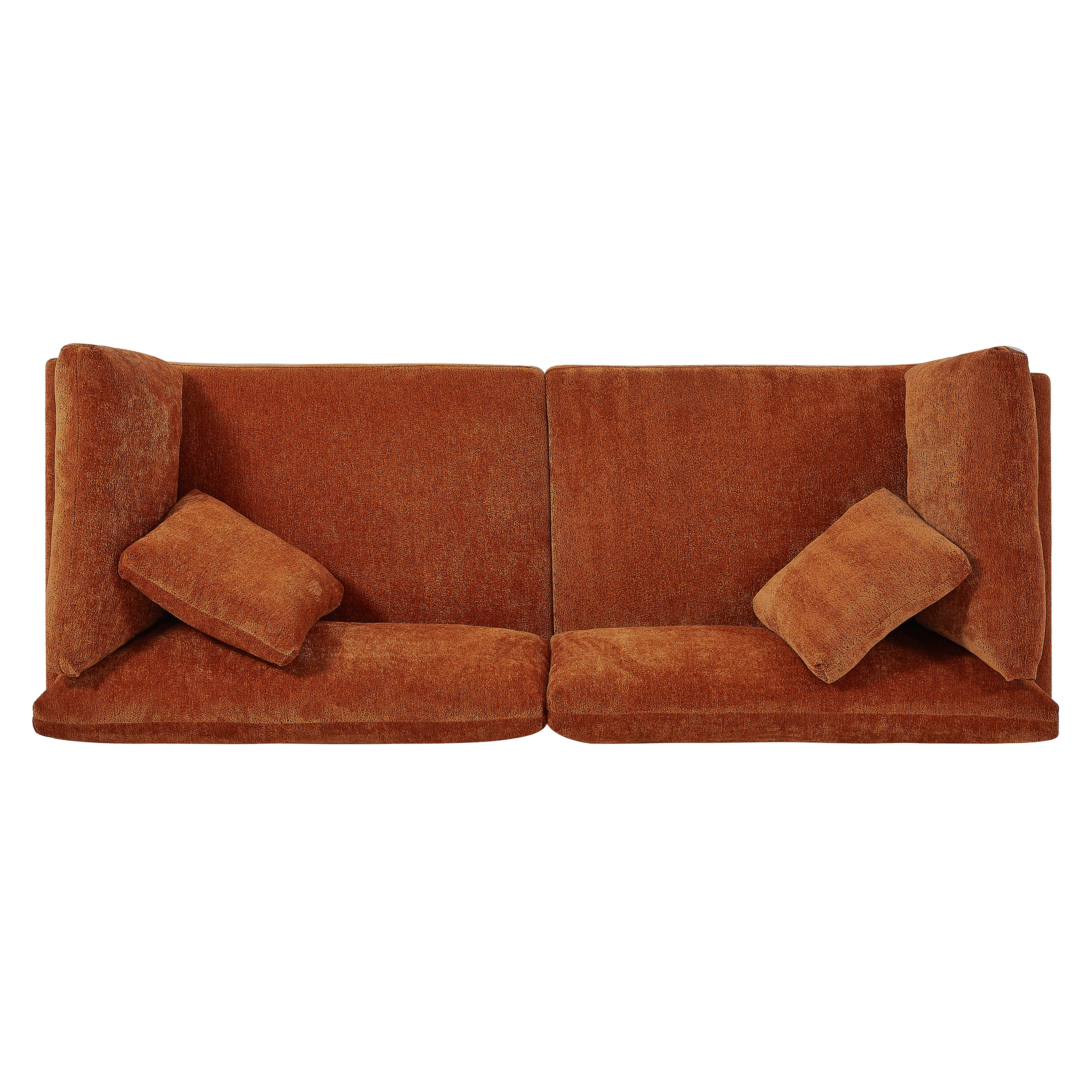 83.50" Modern Flared Arms Sofa (Caramel)
