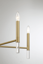 Courtyard Five Light Golden Brass Candle Light Chandelier