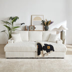 84-Inch Corduroy 3-Seater Sofa