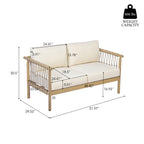 Light Teak Acacia Wood Patio Seating