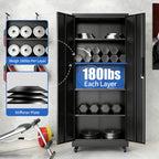 Garage Storage Cabinet with Wheels and Lock