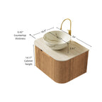 Dina 24'' Bathroom Vanity & Sink, Floating Curved Edges