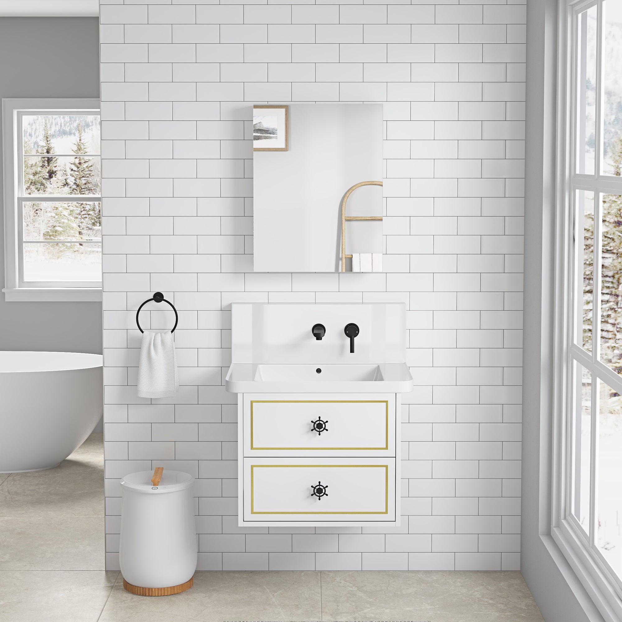 Surface Frameless Mirror Medicine Cabinet