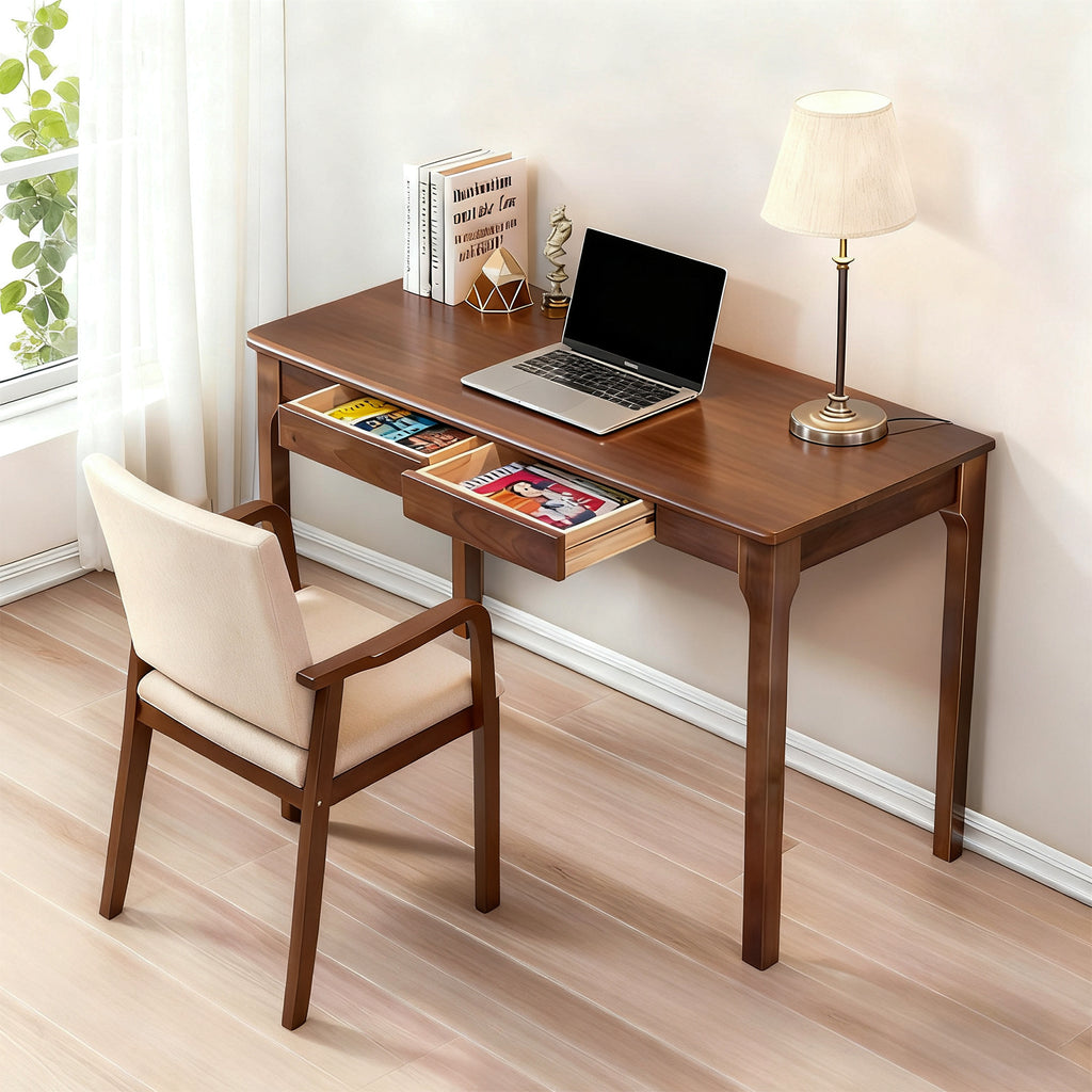 Solid Wood Desk with Drawers