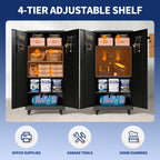 Heavy-Duty Metal Storage Cabinet with Wheels