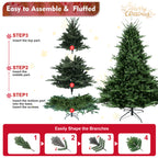 Full-Shaped 7FT Christmas Tree with 2257 Tips