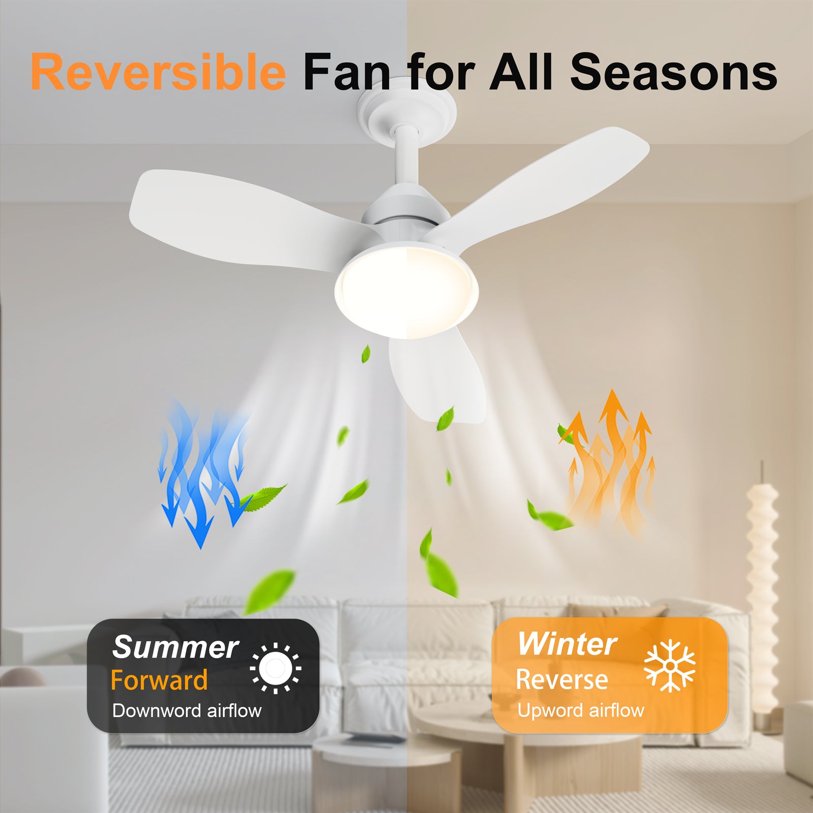 24.4" Modern Ceiling Fan