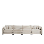 Modern Upholstered 4 Seater Fabric Sofa