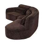 123" Modern Curved Sectional Sofa with Chaise Lounge