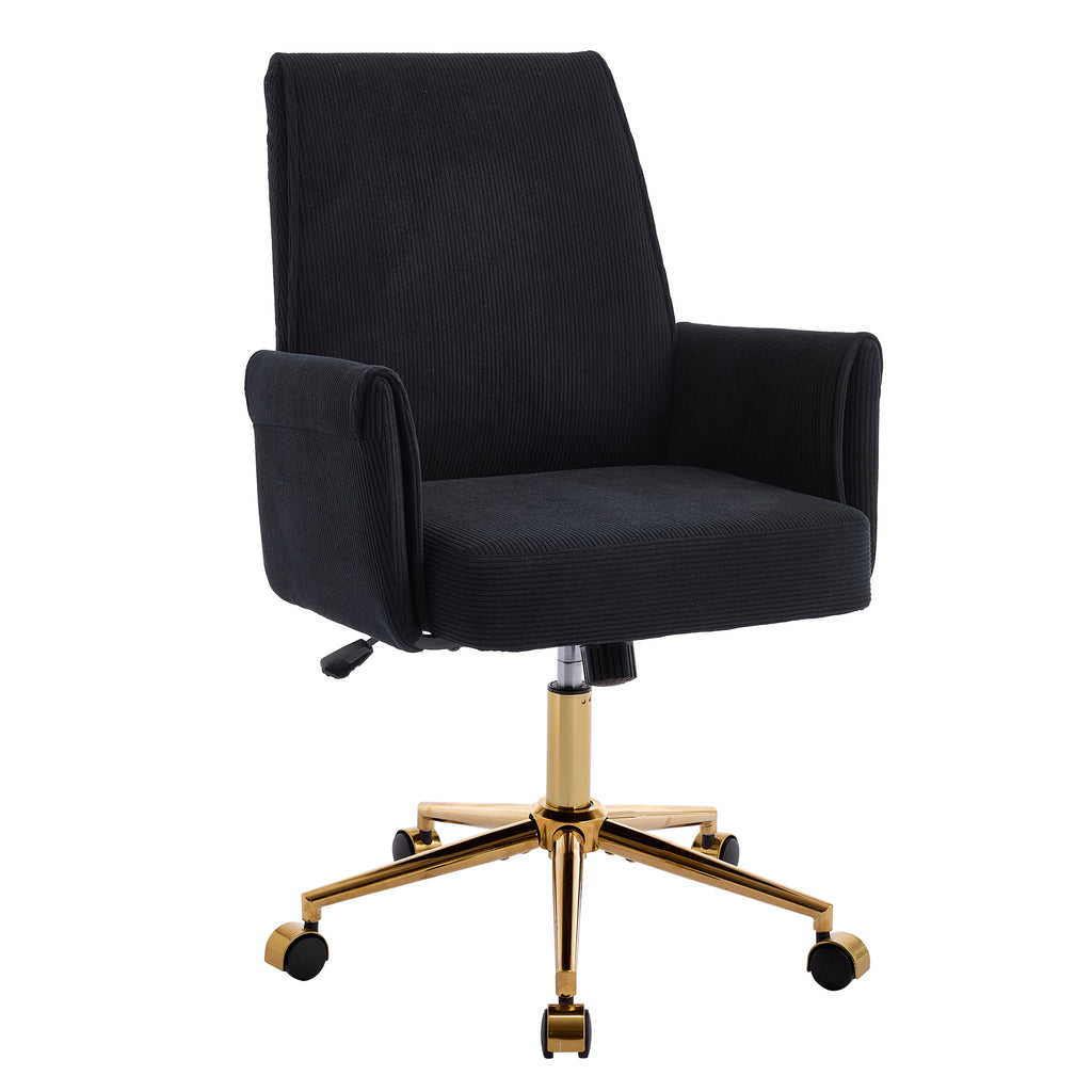 Mid-Back Liftable Office Chair in Black