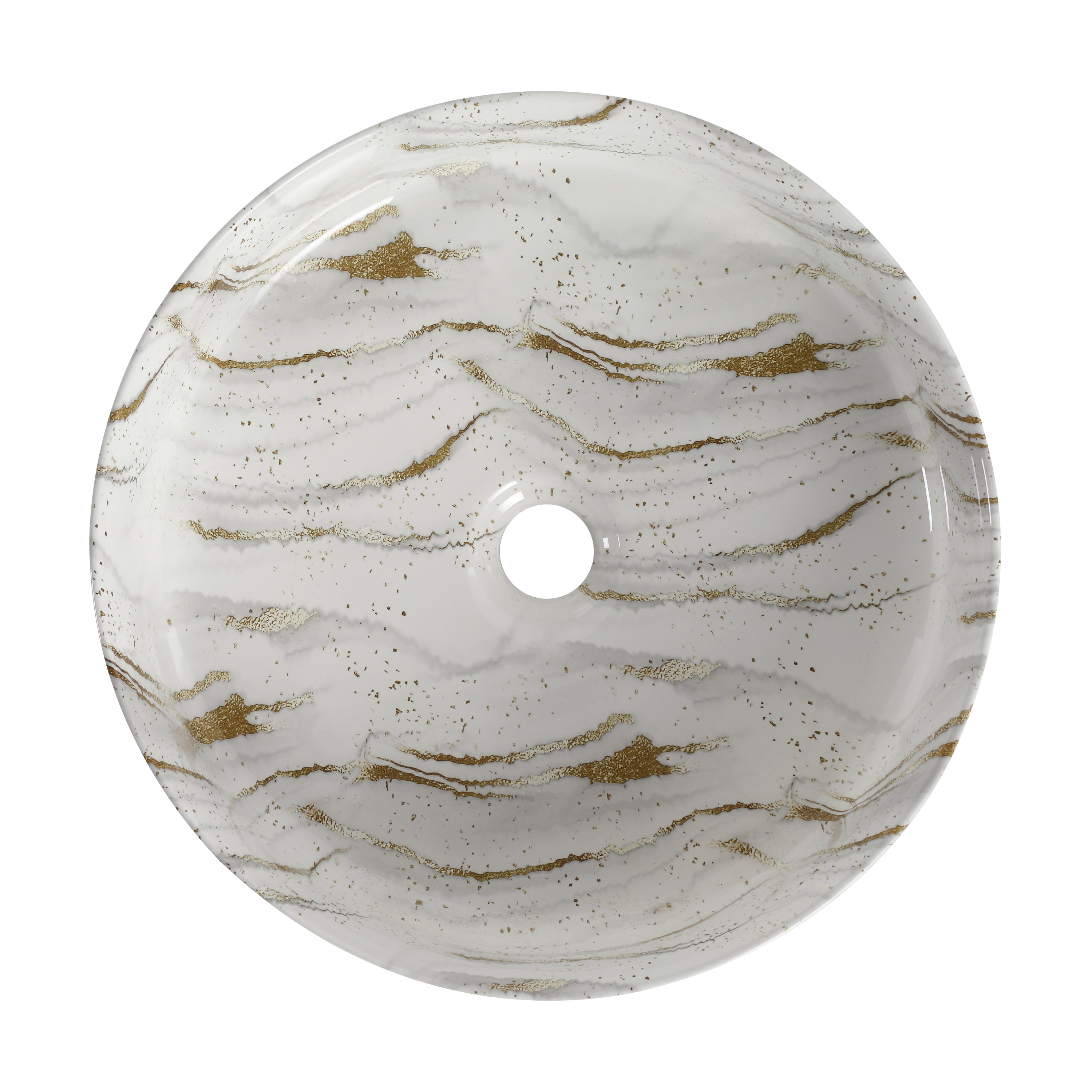 Ceramic Round Above Counter Bathroom Sink Art Basin