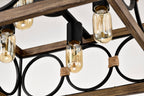 4-Light Square Kitchen Island Light Fixture