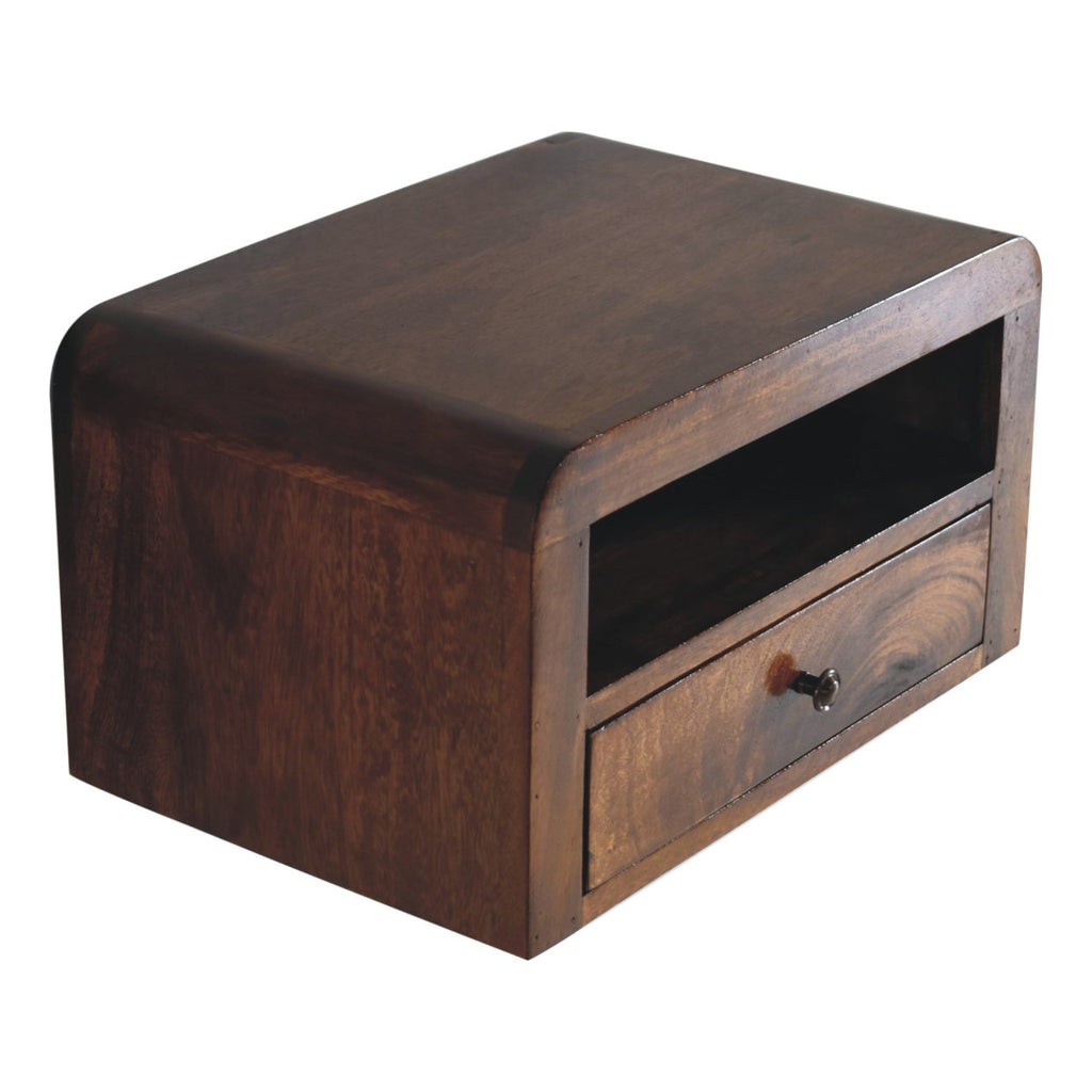 Chunky Chestnut Floating Bedside Nightstand