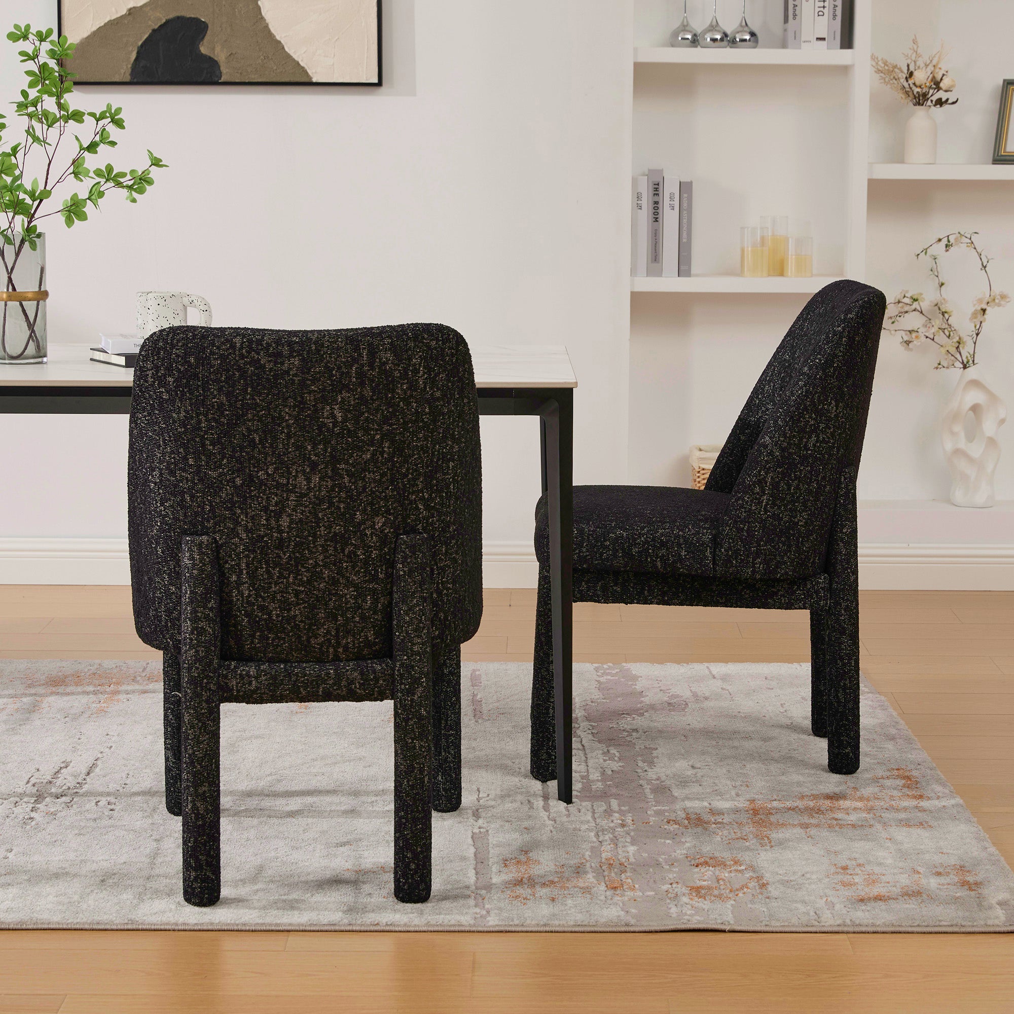 21.46" Wide Modern Minimalist Dining Chair Set of Two