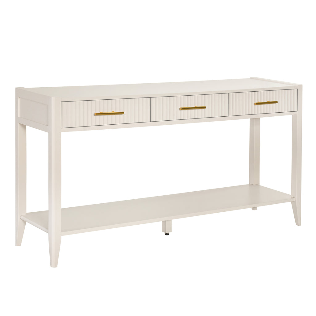 U_Style 60" Painted Console Table with 3 Drawers