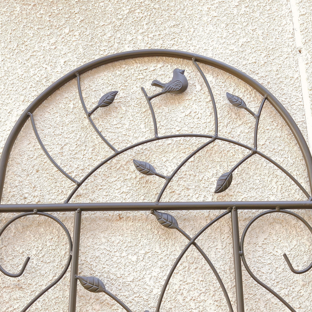 4-Pack Metal Garden Trellis, 86.7 x 19.7 Inches, Rustproof Iron, Brown