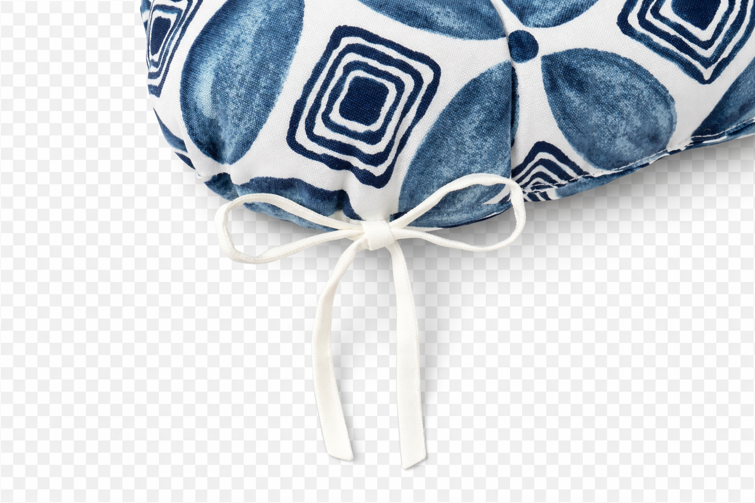 Outdoor Chair Cushions Set of 2, 19 x 19 x 4 Inch Tufted Seat Cushions