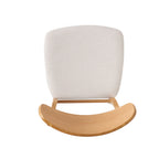 Set of 2 Dining Chairs - Upholstered Seat, Rubberwood Legs