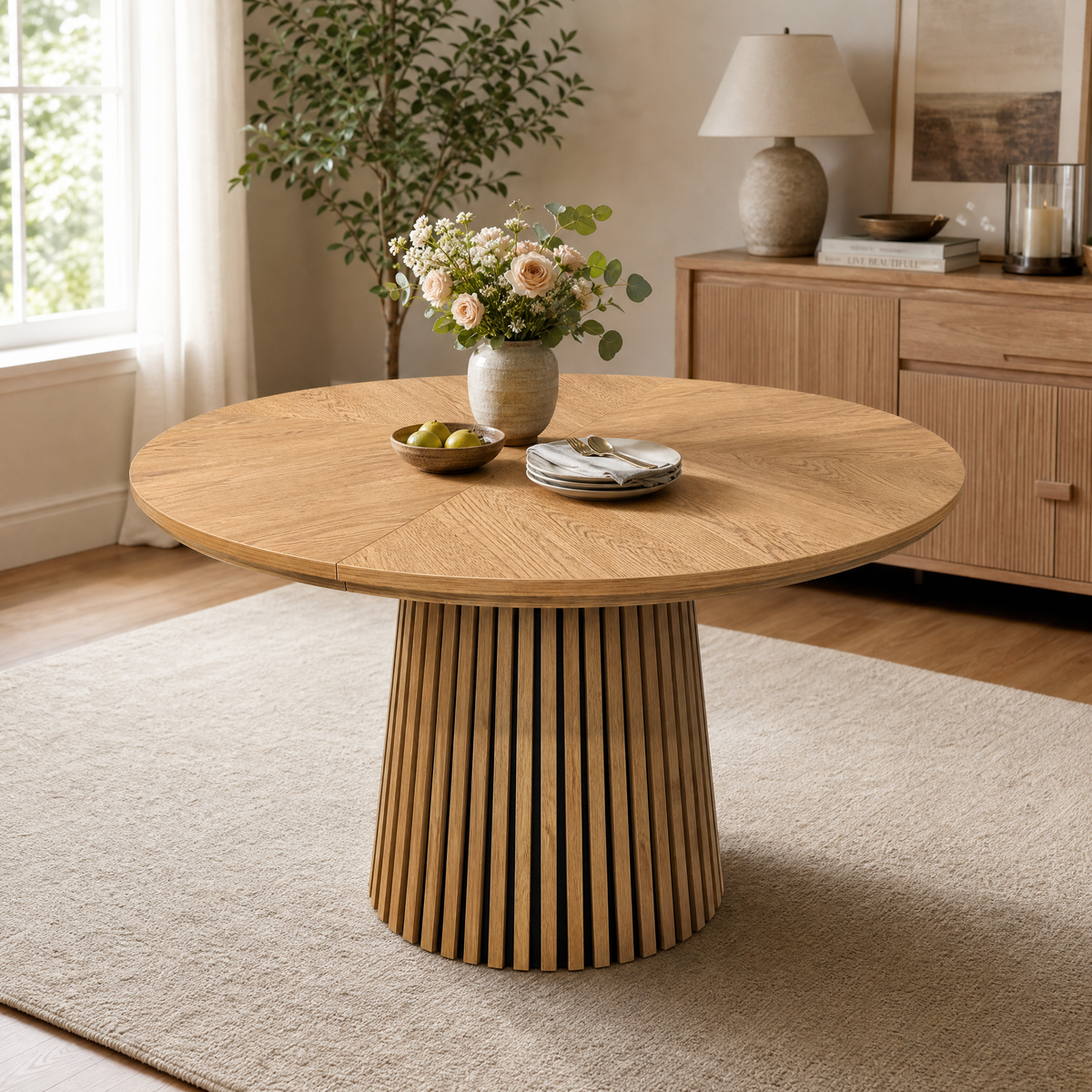 47.24" Oval Wooden Dining Table