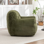 Faux Fur Bean Bag Chair with Back Support